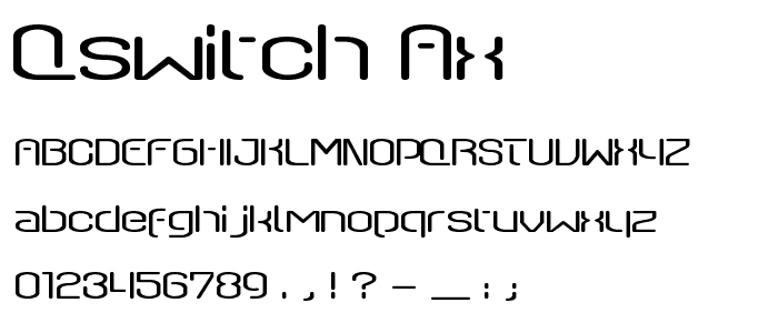 QSwitch Ax font
